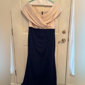 Betsy & Adam Black and Cream Formal Dress size 14W excellent condition